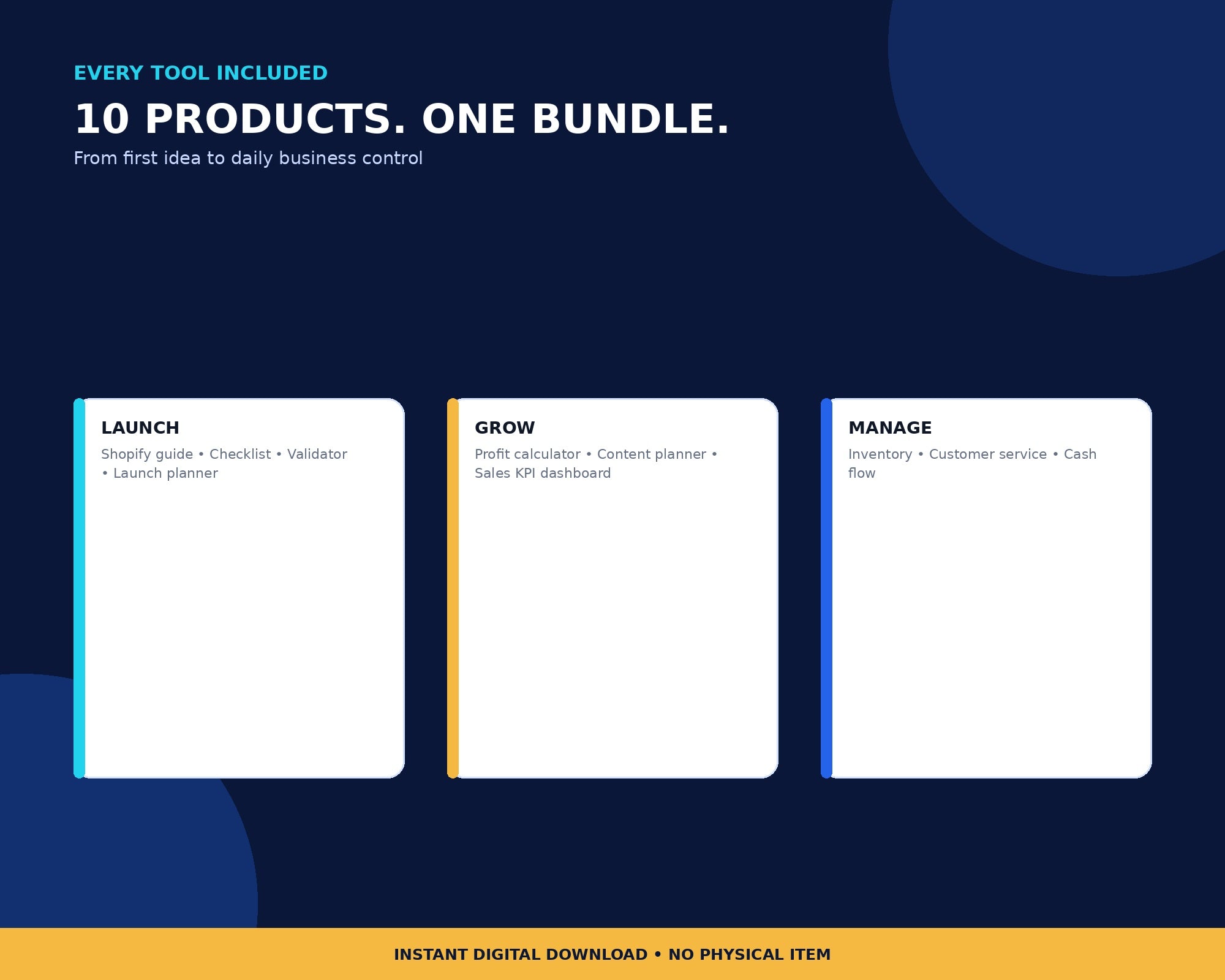 Ecommerce Business Bundle — 10 Digital Tools