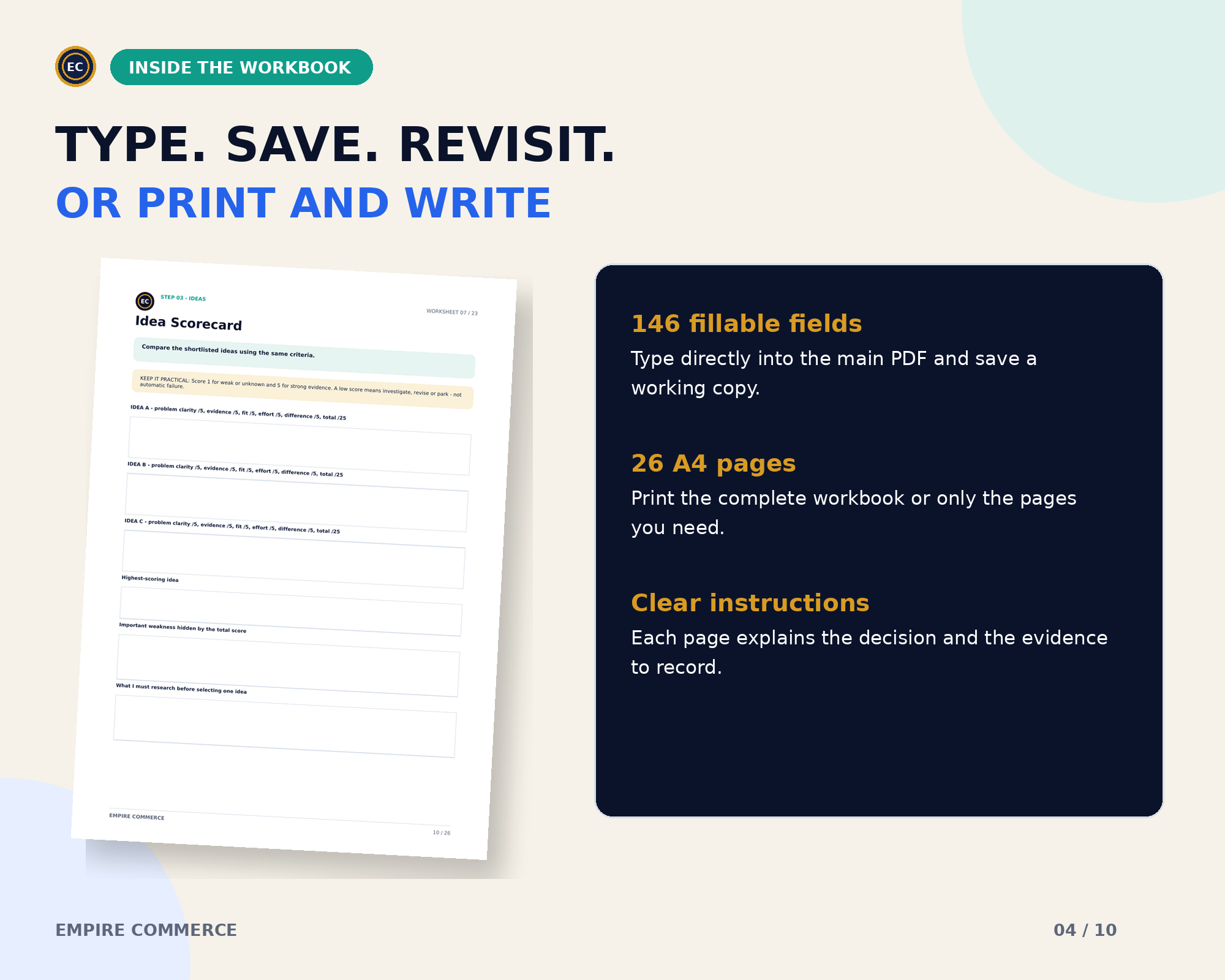 Digital Product Idea Validation Workbook