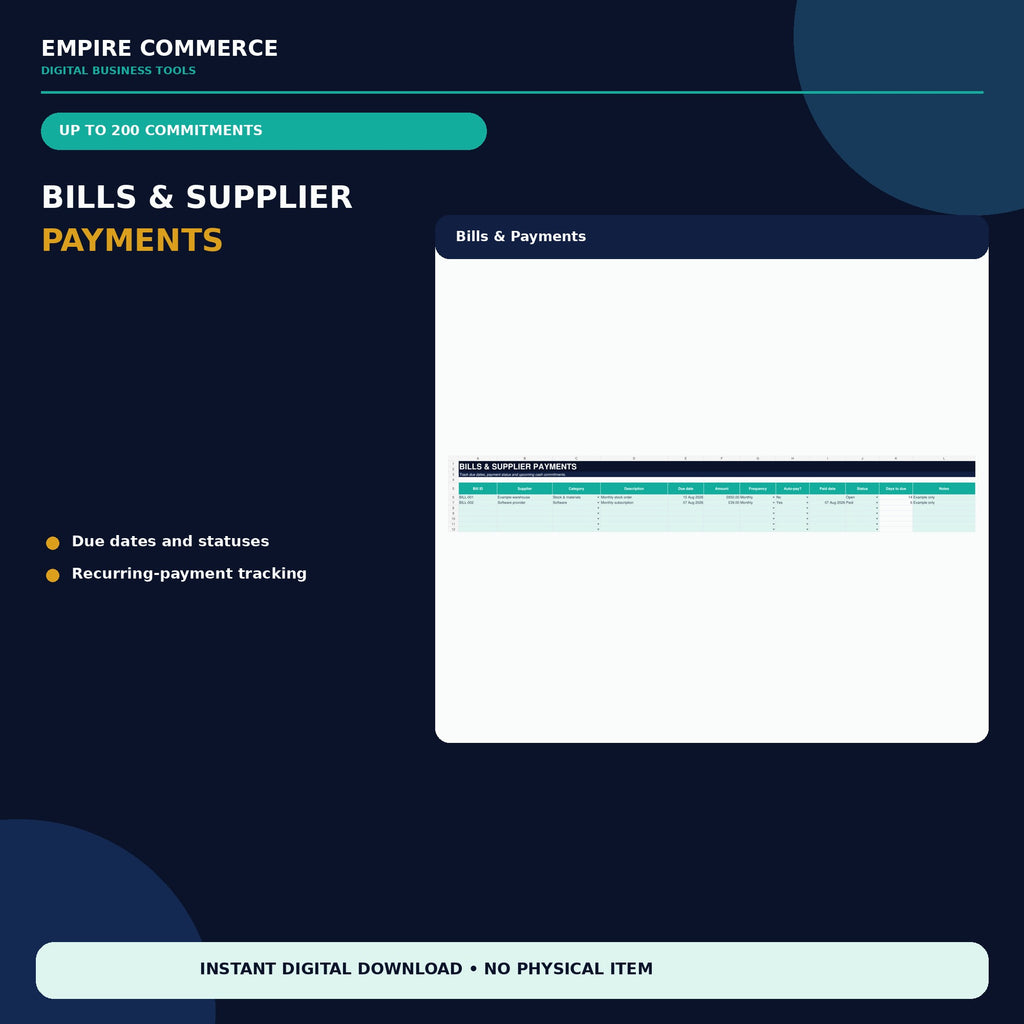 Ecommerce Cash Flow Tracker