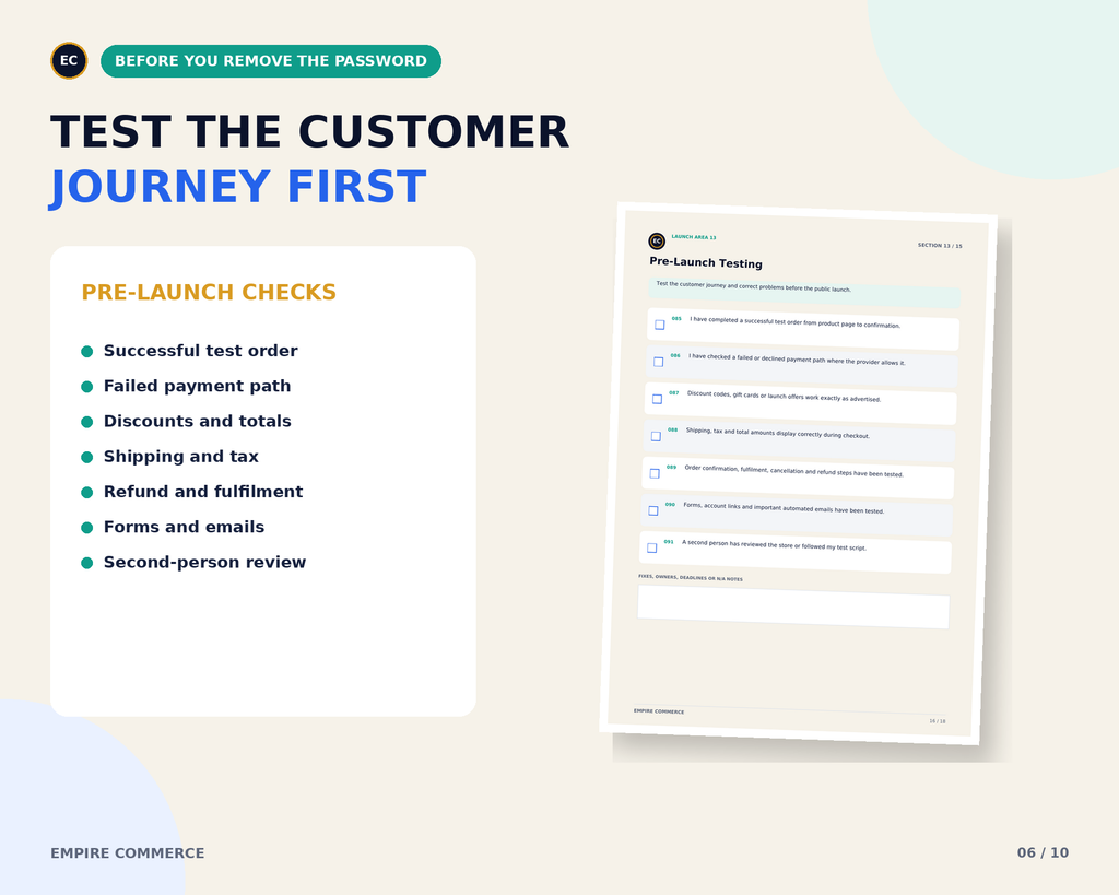 Shopify Store Launch Checklist – 105-Point