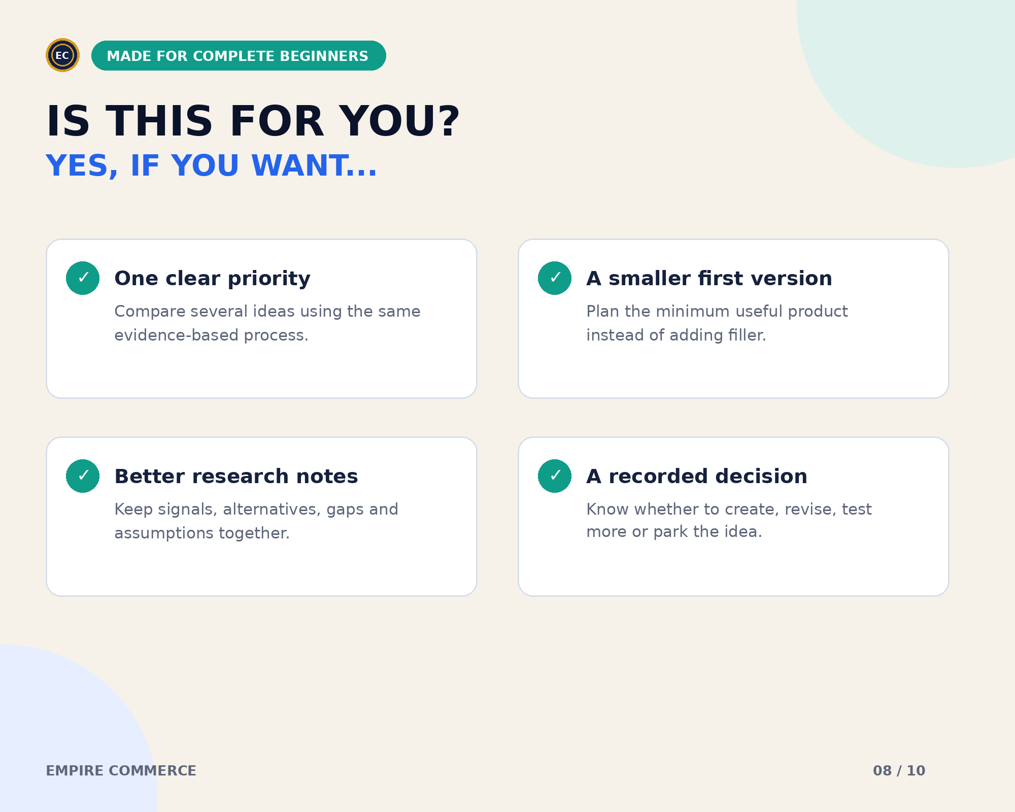 Digital Product Idea Validation Workbook