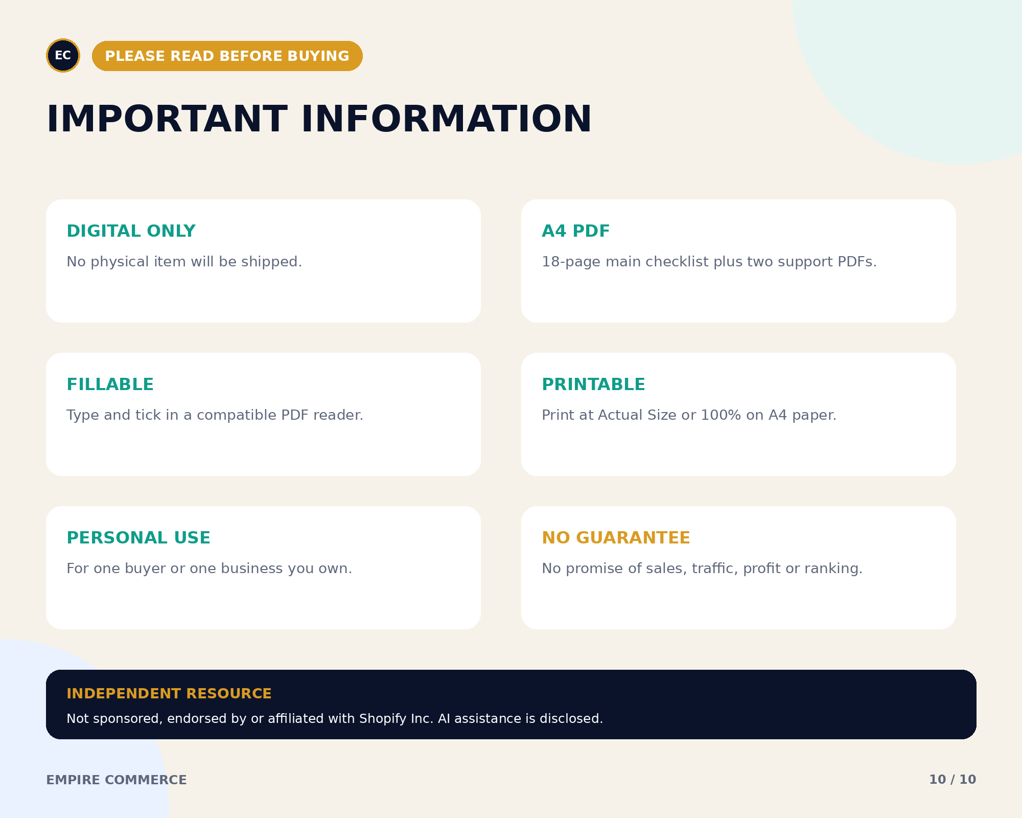 Shopify Store Launch Checklist – 105-Point