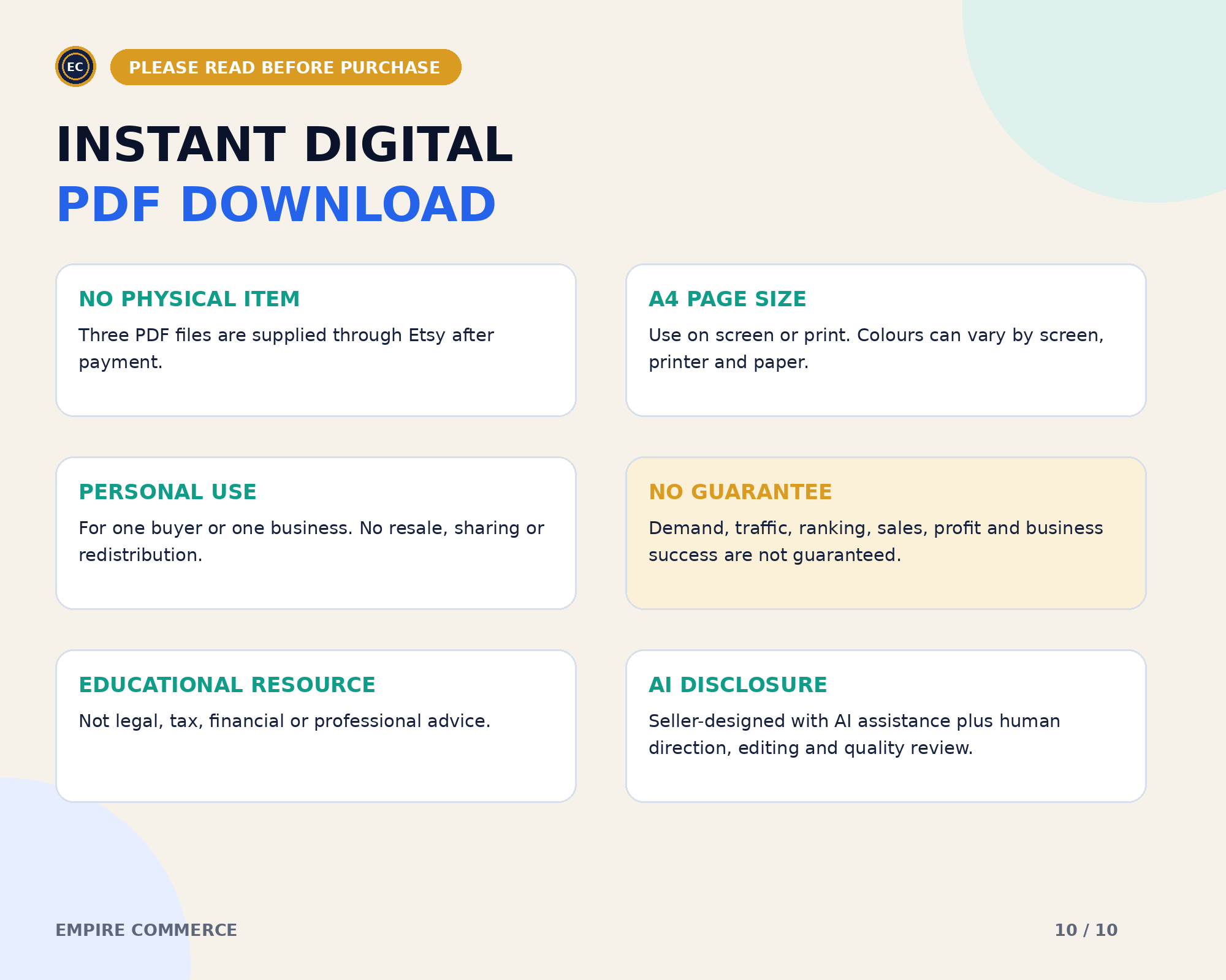 Digital Product Idea Validation Workbook